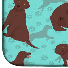 Load image into Gallery viewer, Chocolate Labrador Retriever Dish Drying Mat – Absorbent, Artistic Kitchen Essentials
