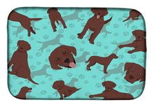 Load image into Gallery viewer, Chocolate Labrador Retriever Dish Drying Mat – Absorbent, Artistic Kitchen Essentials