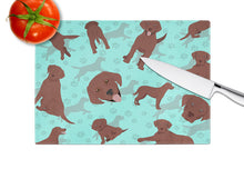 Load image into Gallery viewer, Chocolate Labrador Retriever Glass Cutting Boards – Durable, Decorative Kitchen Art Large