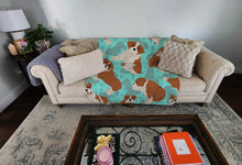 Load image into Gallery viewer, Red and White English Bulldog Quilted Blanket 50x60