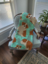 Load image into Gallery viewer, Red and White English Bulldog Quilted Blanket 50x60