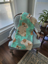 Load image into Gallery viewer, Piebald English Bulldog Quilted Blanket 50x60