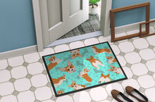 Load image into Gallery viewer, Red and White Pembroke Corgi Doormat - 24x36 Decorative Floor Mat – Indoor/Outdoor Rug with Artistic Flair