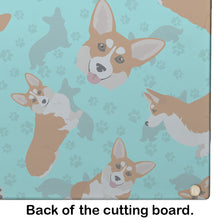 Load image into Gallery viewer, Red and White Pembroke Corgi Glass Cutting Boards – Durable, Decorative Kitchen Art Large