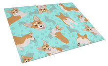 Load image into Gallery viewer, Red and White Pembroke Corgi Glass Cutting Boards – Durable, Decorative Kitchen Art Large