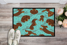 Load image into Gallery viewer, Chocolate and Tan Dachshund Doormat - 24x36 Decorative Floor Mat – Indoor/Outdoor Rug with Artistic Flair