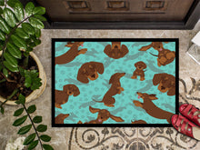 Load image into Gallery viewer, Chocolate and Tan Dachshund Doormat - 24x36 Decorative Floor Mat – Indoor/Outdoor Rug with Artistic Flair