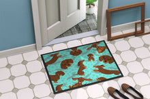 Load image into Gallery viewer, Chocolate and Tan Dachshund Doormat - 24x36 Decorative Floor Mat – Indoor/Outdoor Rug with Artistic Flair