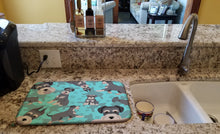 Load image into Gallery viewer, Schnauzer Dish Drying Mat – Absorbent, Artistic Kitchen Essentials