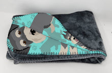 Load image into Gallery viewer, Schnauzer Soft Travel Blanket with Bag