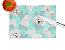 Load image into Gallery viewer, Bichon Frise Glass Cutting Boards – Durable, Decorative Kitchen Art Large
