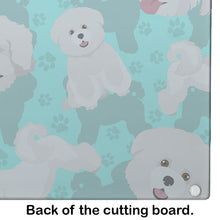Load image into Gallery viewer, Bichon Frise Glass Cutting Boards – Durable, Decorative Kitchen Art Large