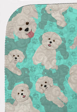 Load image into Gallery viewer, Bichon Frise Quilted Blanket 50x60