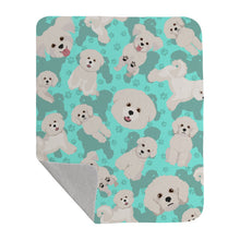 Load image into Gallery viewer, Bichon Frise Quilted Blanket 50x60