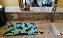 Load image into Gallery viewer, Doberman Pinscher Dish Drying Mat – Absorbent, Artistic Kitchen Essentials