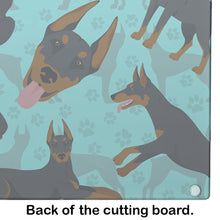 Load image into Gallery viewer, Doberman Pinscher Glass Cutting Boards – Durable, Decorative Kitchen Art Large