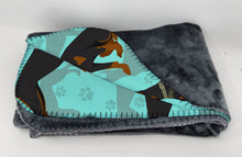 Load image into Gallery viewer, Doberman Pinscher Soft Travel Blanket with Bag