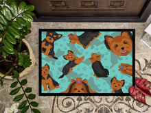 Load image into Gallery viewer, Black and Tan Yorkie Doormat - 24x36 Decorative Floor Mat – Indoor/Outdoor Rug with Artistic Flair