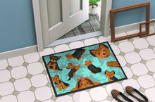 Load image into Gallery viewer, Black and Tan Yorkie Doormat - 24x36 Decorative Floor Mat – Indoor/Outdoor Rug with Artistic Flair