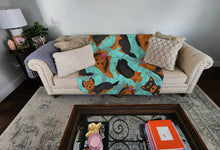 Load image into Gallery viewer, Black and Tan Yorkie Quilted Blanket 50x60