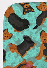Load image into Gallery viewer, Black and Tan Yorkie Quilted Blanket 50x60