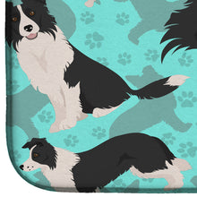 Load image into Gallery viewer, Border Collie Dish Drying Mat – Absorbent, Artistic Kitchen Essentials