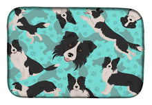 Load image into Gallery viewer, Border Collie Dish Drying Mat – Absorbent, Artistic Kitchen Essentials