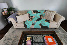 Load image into Gallery viewer, Tricolor Cardigan Corgi Quilted Blanket 50x60