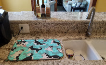 Load image into Gallery viewer, Siberian Husky Dish Drying Mat – Absorbent, Artistic Kitchen Essentials