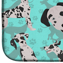 Load image into Gallery viewer, Harlequin Natural Ears Great Dane Dish Drying Mat – Absorbent, Artistic Kitchen Essentials