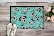 Load image into Gallery viewer, Harlequin Natural Ears Great Dane Doormat - 24x36 Decorative Floor Mat – Indoor/Outdoor Rug with Artistic Flair