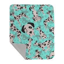 Load image into Gallery viewer, Harlequin Natural Ears Great Dane Quilted Blanket 50x60