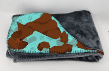Load image into Gallery viewer, Chocolate Standard Poodle Soft Travel Blanket with Bag