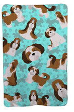 Load image into Gallery viewer, Shih Tzu Soft Travel Blanket with Bag