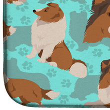 Load image into Gallery viewer, Sheltie Dish Drying Mat – Absorbent, Artistic Kitchen Essentials