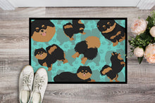 Load image into Gallery viewer, Black and Tan Pomeranian Doormat - 24x36 Decorative Floor Mat – Indoor/Outdoor Rug with Artistic Flair