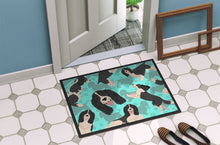 Load image into Gallery viewer, Black and White English Springer Spaniel Doormat - 24x36 Decorative Floor Mat – Indoor/Outdoor Rug with Artistic Flair