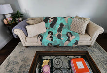 Load image into Gallery viewer, Black and White English Springer Spaniel Quilted Blanket 50x60