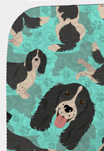 Load image into Gallery viewer, Black and White English Springer Spaniel Quilted Blanket 50x60