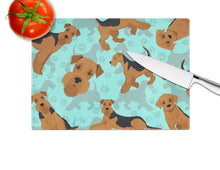 Load image into Gallery viewer, Airedale Terrier Glass Cutting Boards – Durable, Decorative Kitchen Art Large
