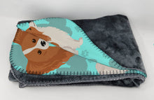 Load image into Gallery viewer, Red and White Papillon Soft Travel Blanket with Bag