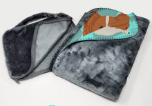 Load image into Gallery viewer, Red and White Papillon Soft Travel Blanket with Bag
