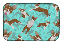 Load image into Gallery viewer, Red Boston Terrier Dish Drying Mat – Absorbent, Artistic Kitchen Essentials