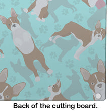 Load image into Gallery viewer, Red Boston Terrier Glass Cutting Boards – Durable, Decorative Kitchen Art Large