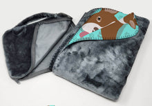 Load image into Gallery viewer, Red Boston Terrier Soft Travel Blanket with Bag