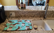 Load image into Gallery viewer, Brindle Cardigan Corgi Dish Drying Mat – Absorbent, Artistic Kitchen Essentials