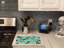 Load image into Gallery viewer, Brindle Cardigan Corgi Glass Cutting Boards – Durable, Decorative Kitchen Art Large