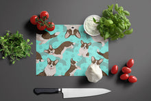 Load image into Gallery viewer, Brindle Cardigan Corgi Glass Cutting Boards – Durable, Decorative Kitchen Art Large