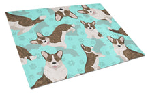 Load image into Gallery viewer, Brindle Cardigan Corgi Glass Cutting Boards – Durable, Decorative Kitchen Art Large
