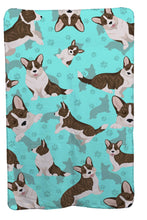 Load image into Gallery viewer, Brindle Cardigan Corgi Soft Travel Blanket with Bag
